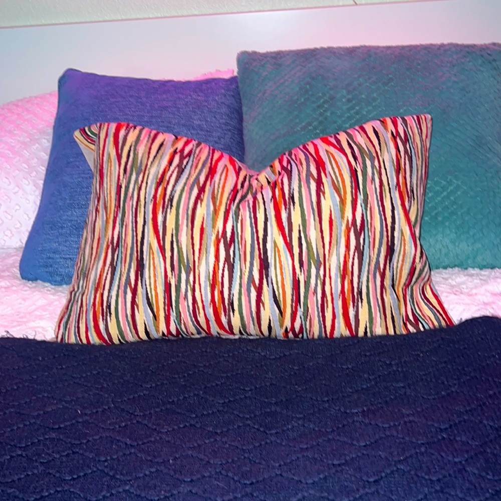 Multiple colored/patterned pillow